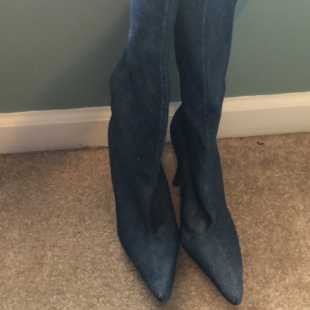 Denim High Heel Boots by Aldo
